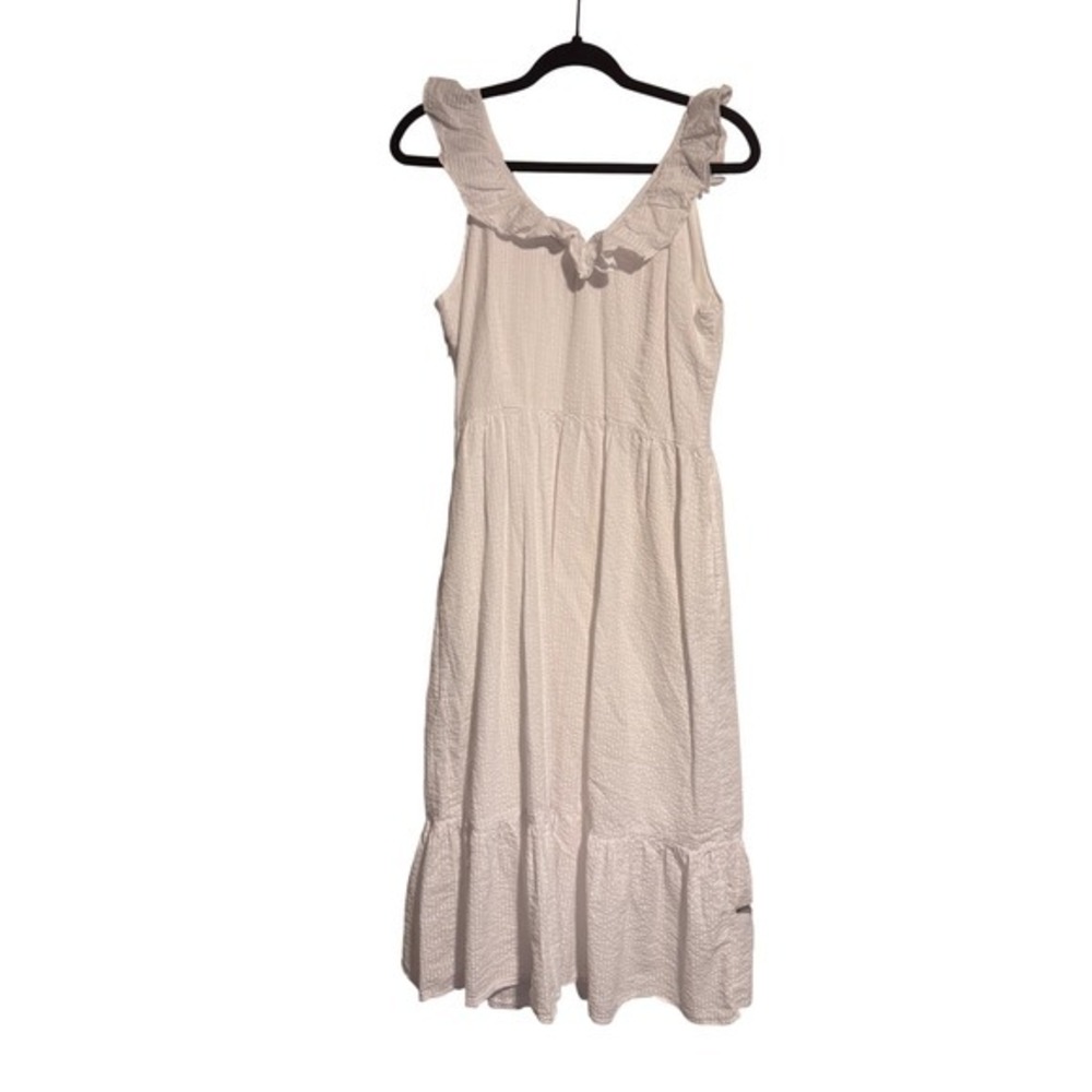 Vineyard Vines for Target Dress Womens Small White Excellent Seersucker Ruffle - Picture 5 of 7